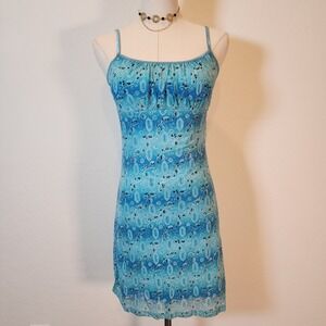 Byer Too! California‎ Blue Paisley Spaghetti Strap Dress Sun Dress